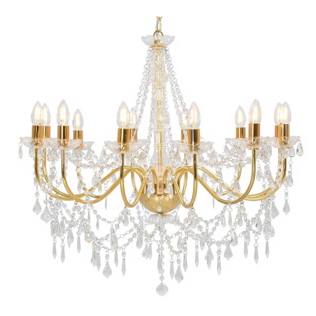 Black Beaded 12 Light Chandelier | Lunalight