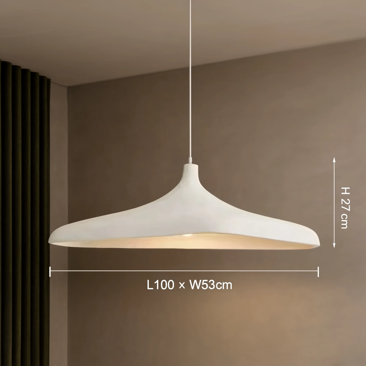 Wabi-Sabi Pendant Light | White or Brown | E27 Included