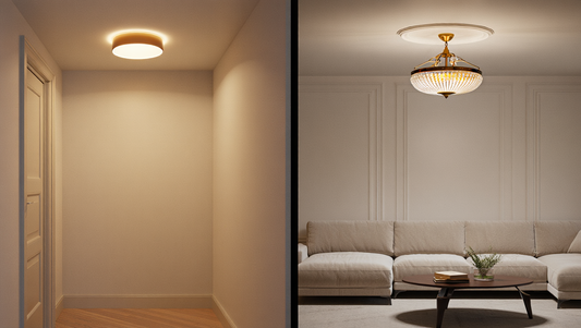 Flush vs Semi-Flush Ceiling Lights: What’s the Difference? | Lunalight