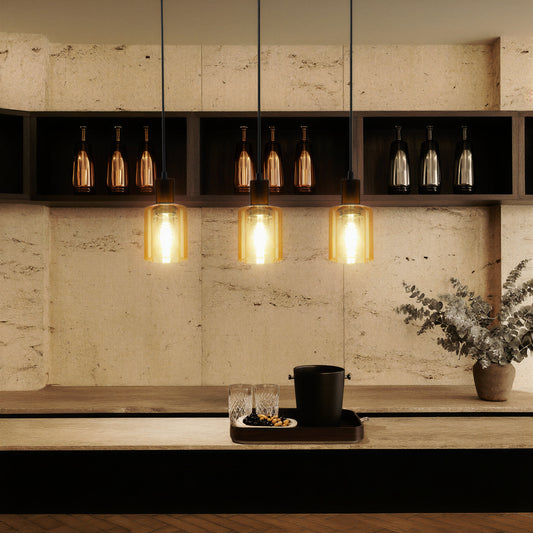 3-Light Glass Pendant Light