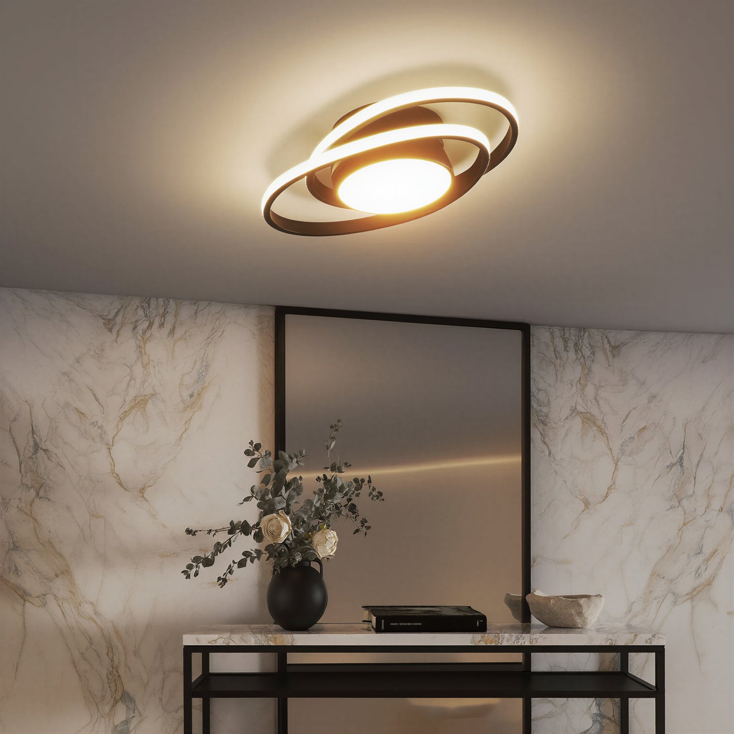 Black Orbit LED Ceiling Light