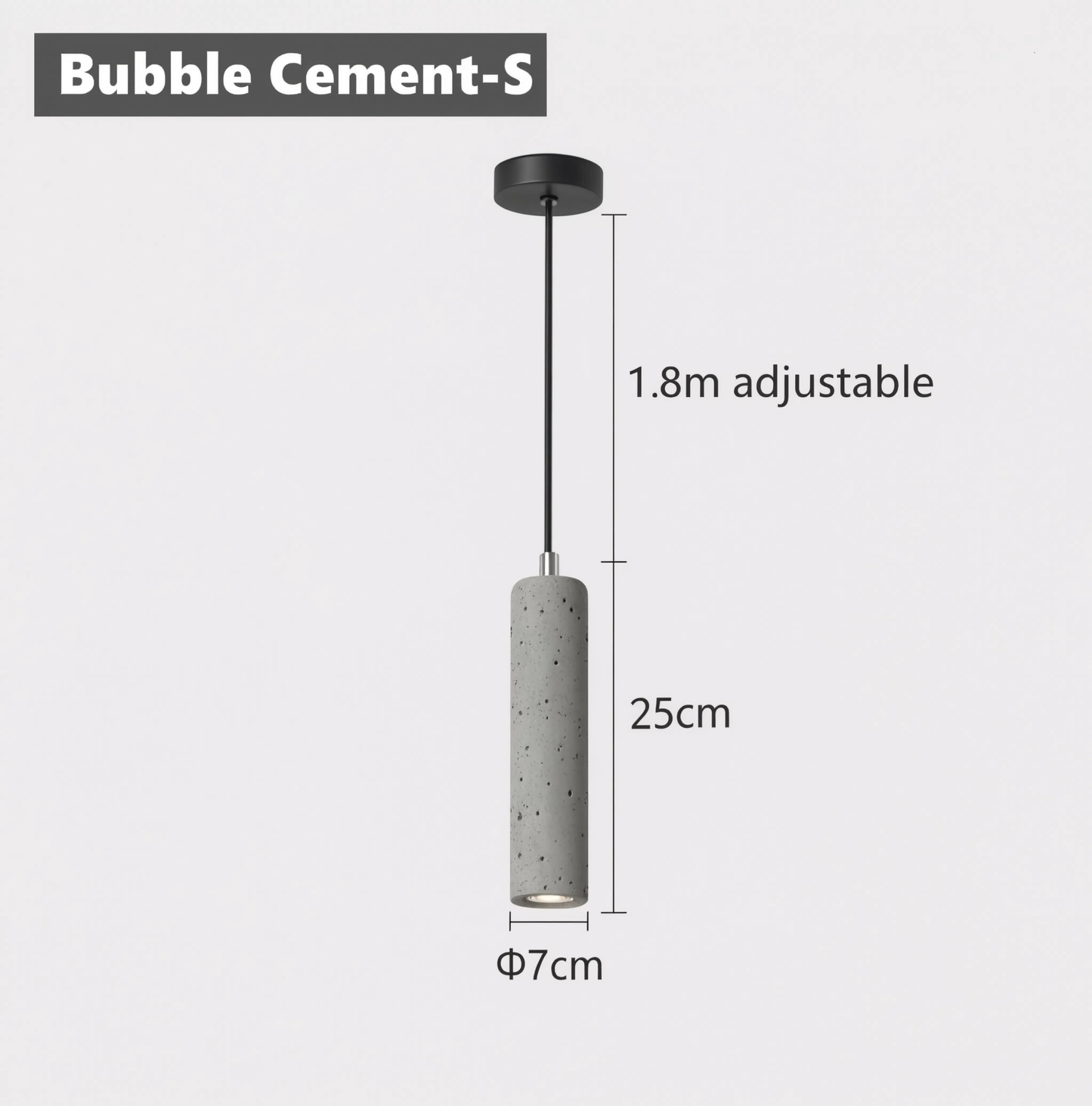 Industrial Cement LED Pendant Light | Lunalight
