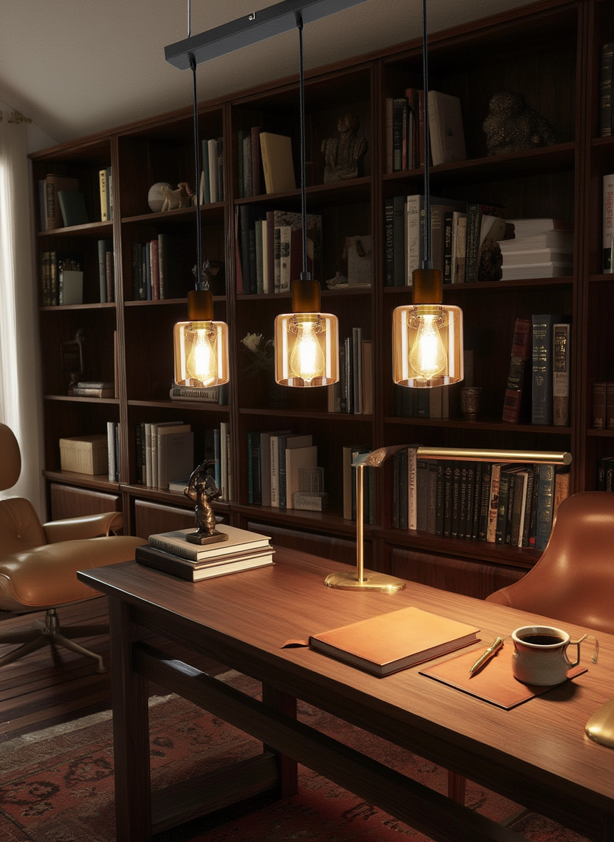 3-Light Glass Pendant Light | Lunalight