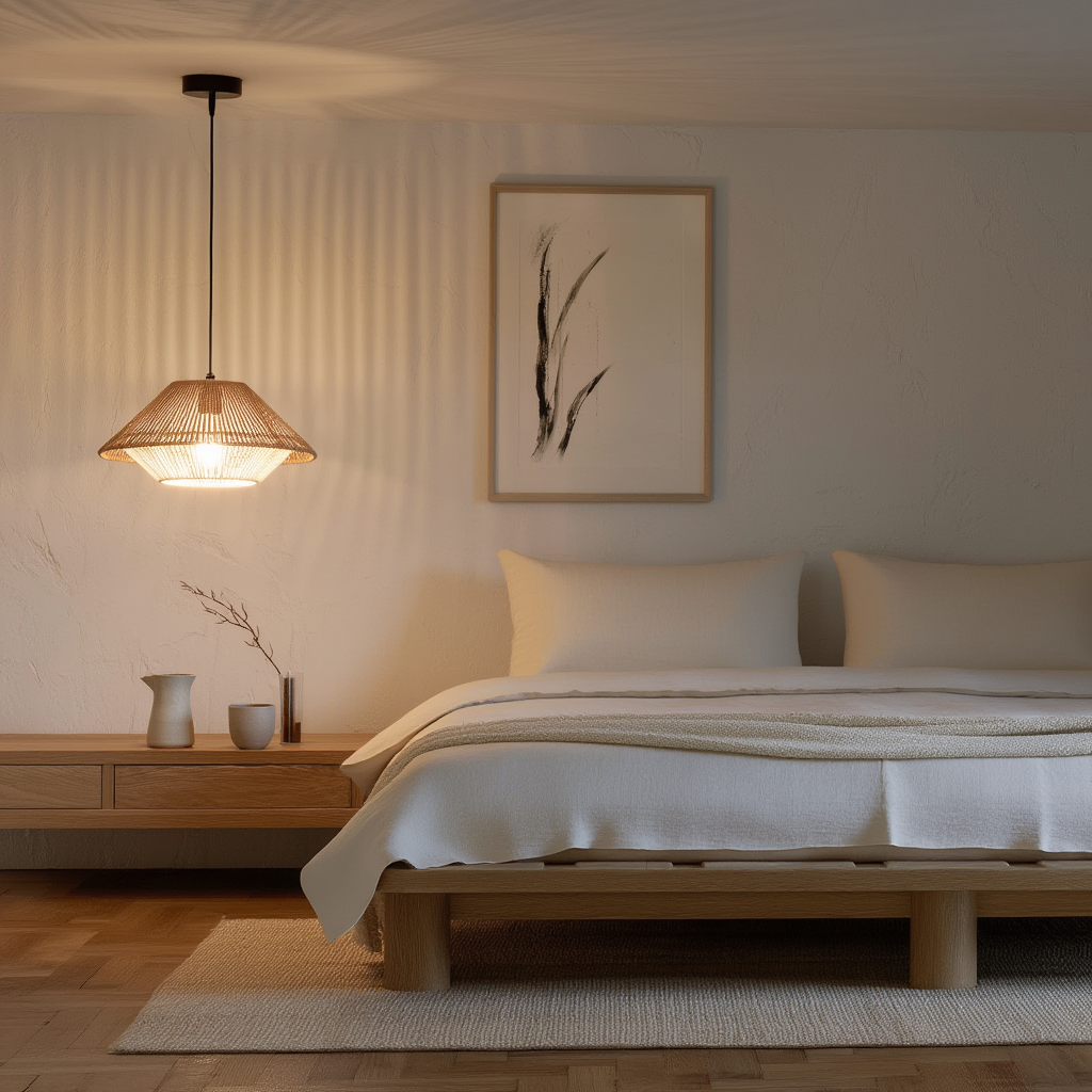 Rattan Farmhouse Cone Pendant Light | Lunalight