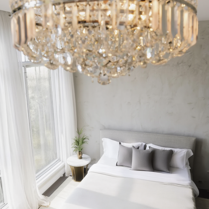 Chrome Crystal Empire Chandelier 42cm | Adjustable | E14
