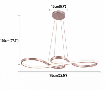 Modern LED Wave Pendant Light Dimmable