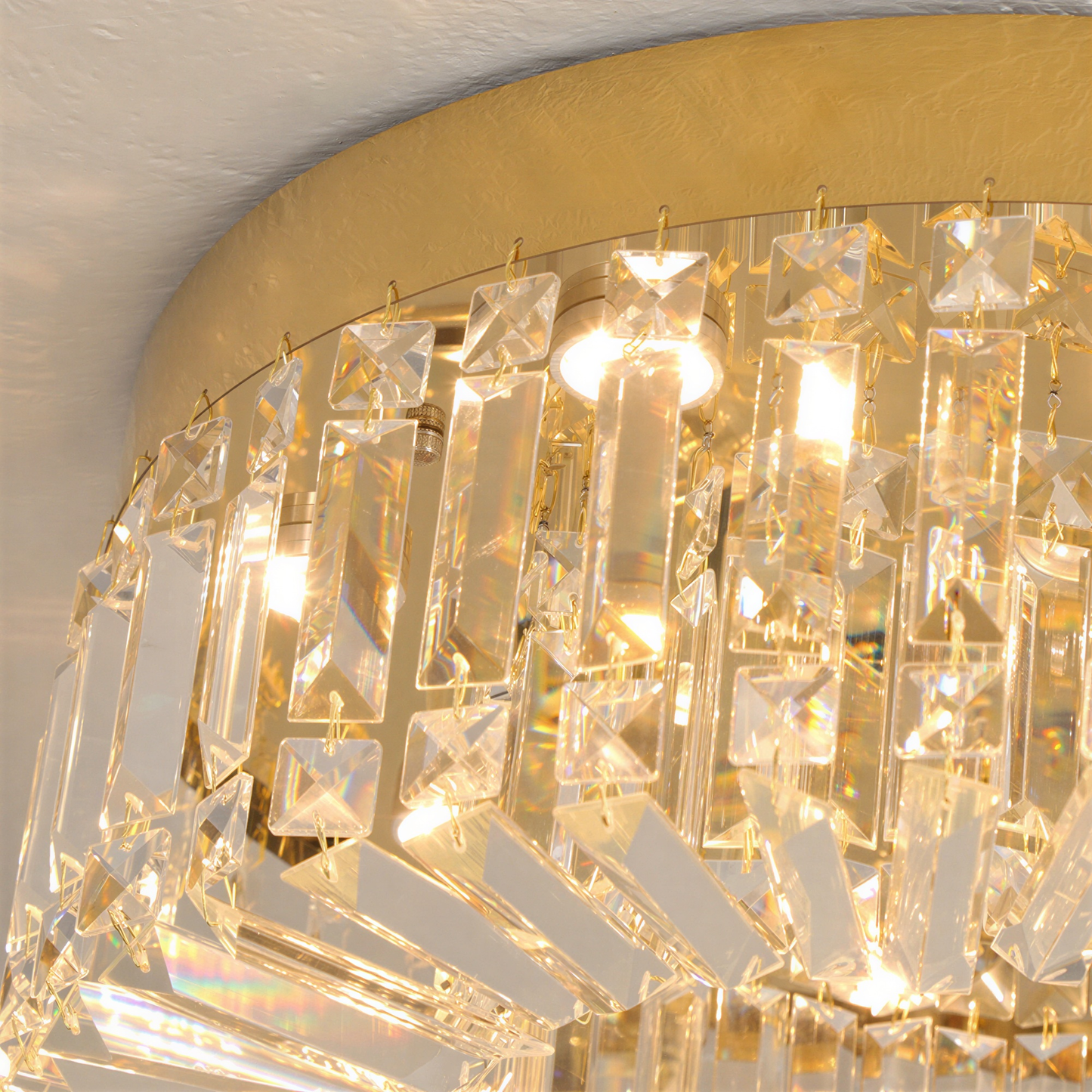 Gold Crystal Ceiling Light 50cm | Lunalight
