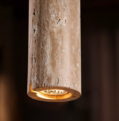 Yellow Travertine Stone Nordic Pendant Light LED | Lunalight