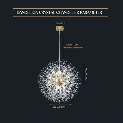 Dandelion Crystal Pendant Chandelier | Lunalight