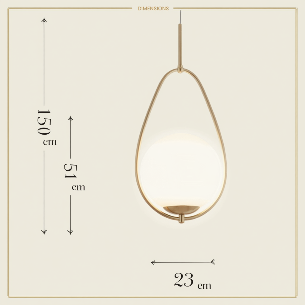 Gold LED Globe Pendant Light | Lunalight
