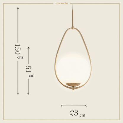 Gold LED Globe Pendant Light | Lunalight
