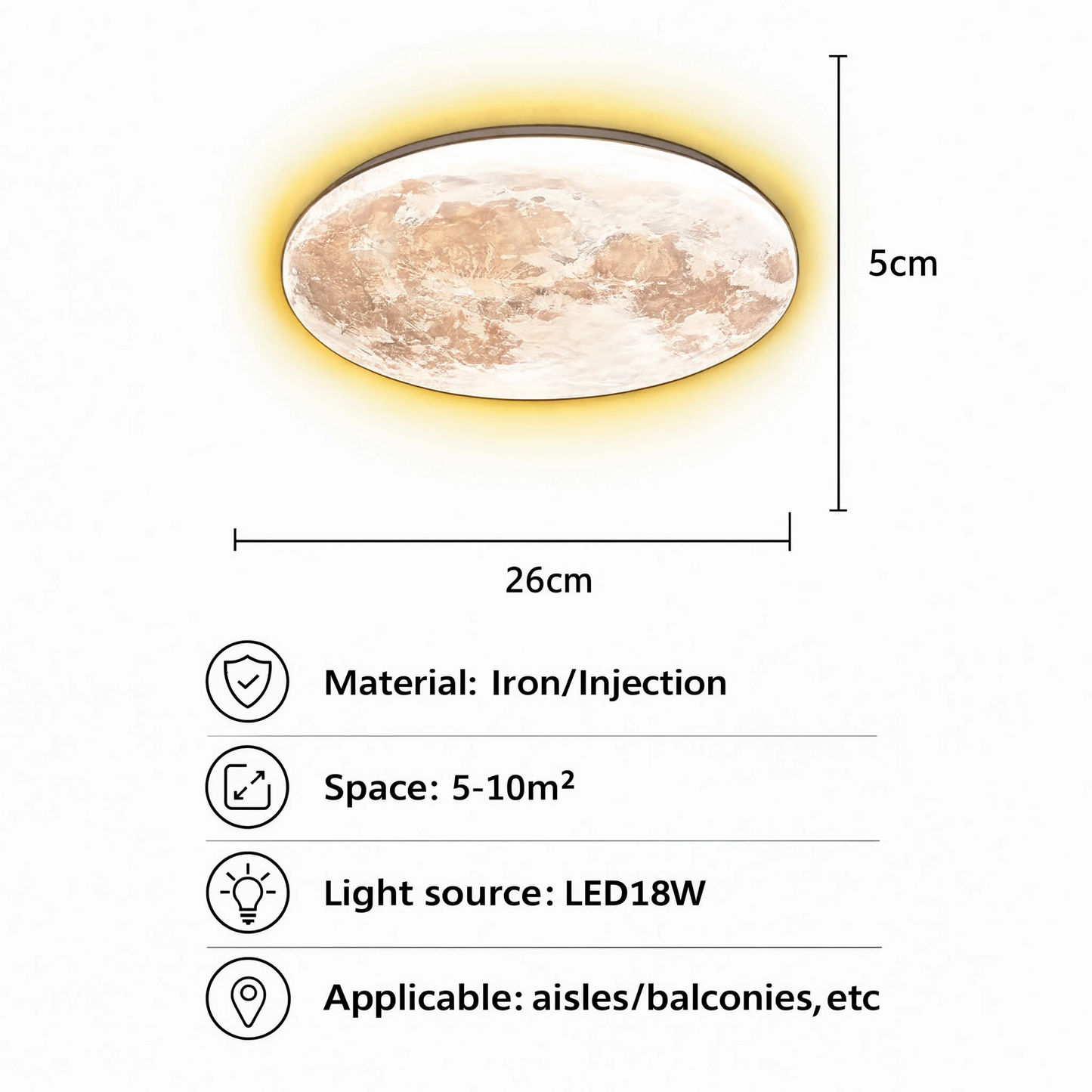 Nordic Moon LED Ceiling Light | Lunalight