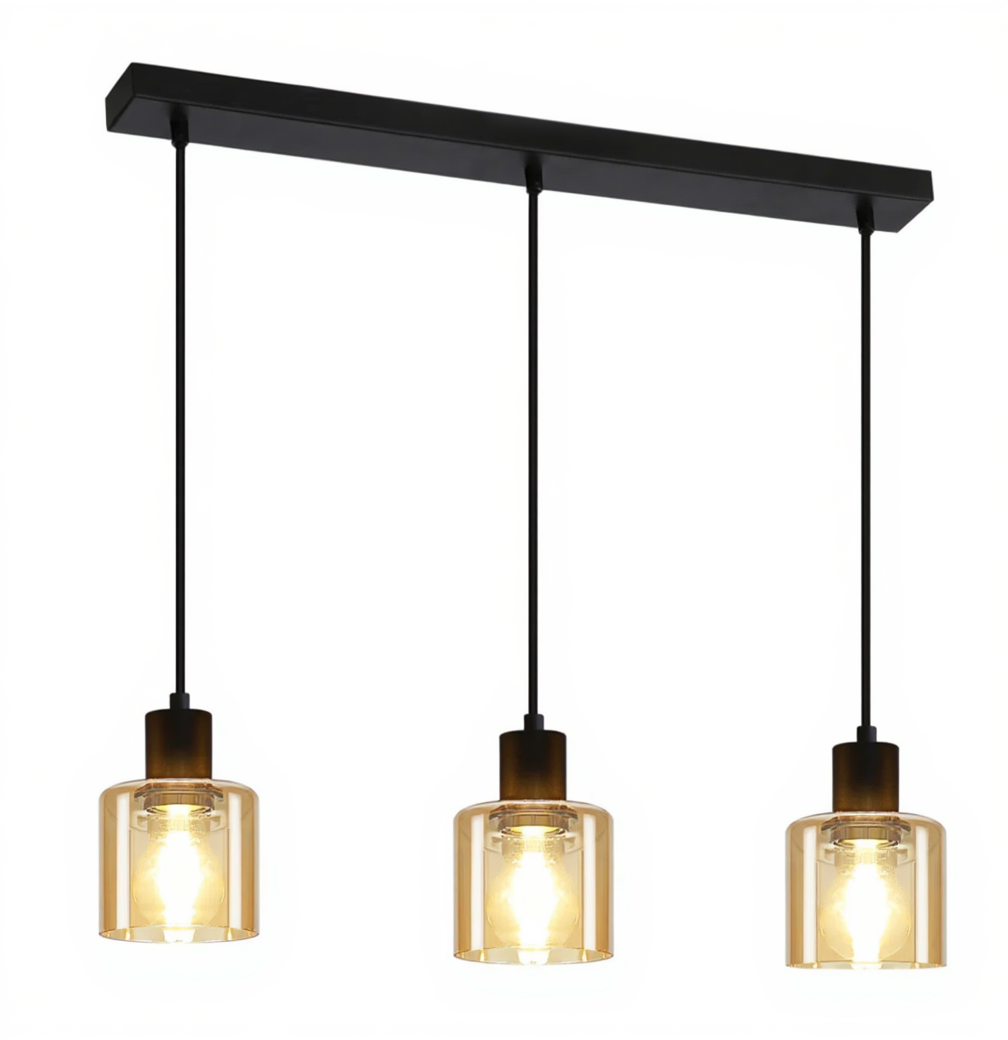 3-Light Glass Pendant Light | Lunalight