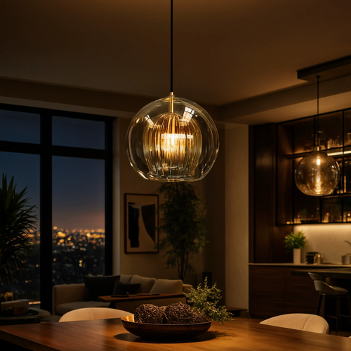 Glass Ball Pendant Light