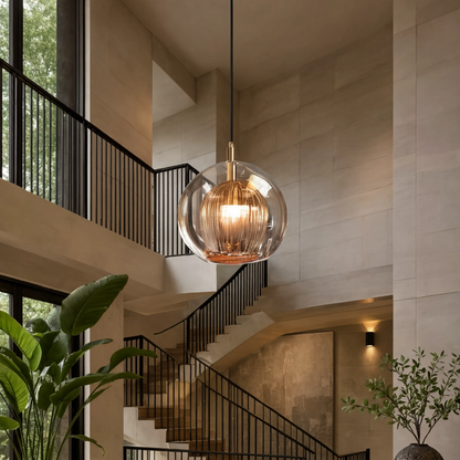 Glass Ball Pendant Light
