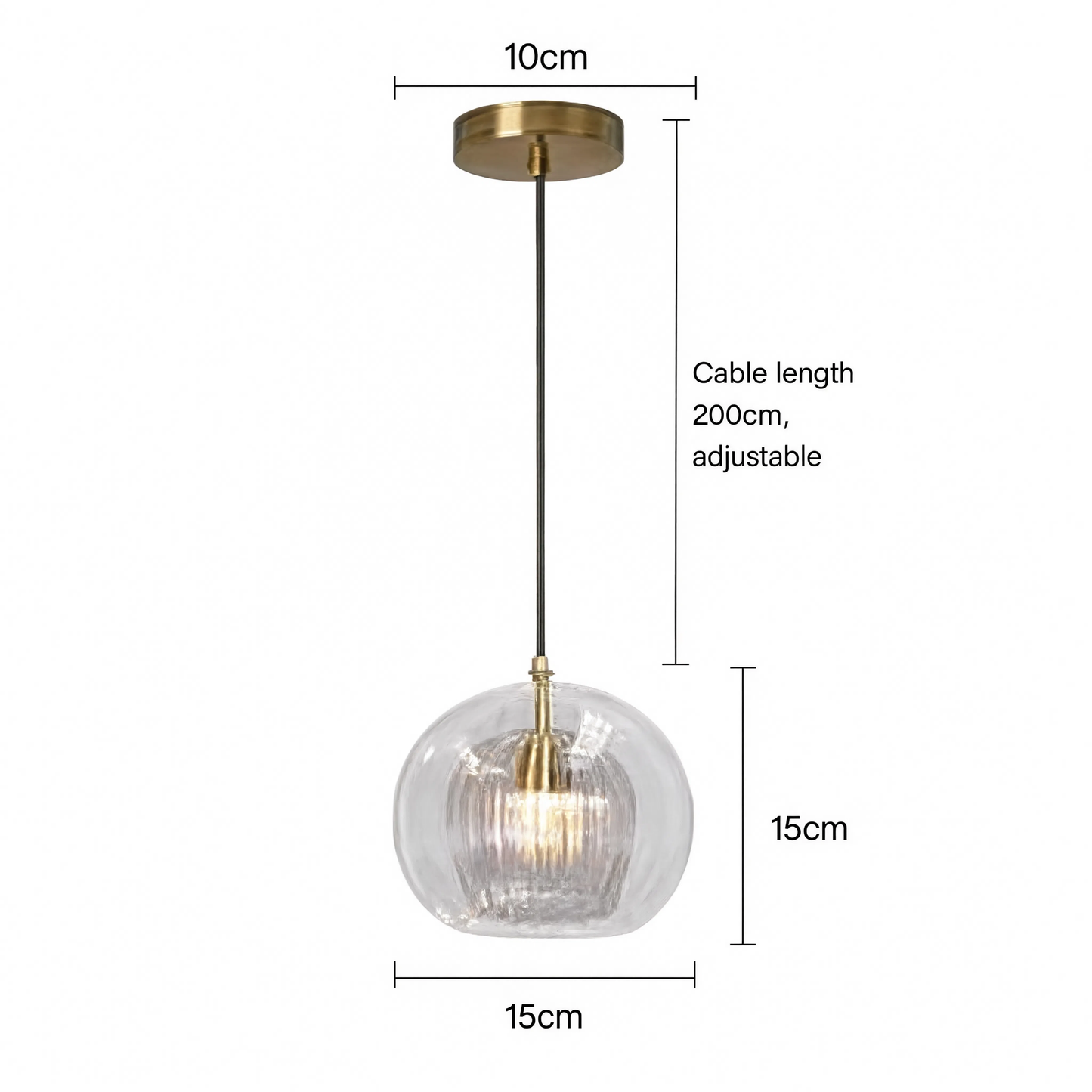 Glass Ball Pendant Light