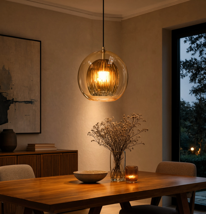 Glass Ball Pendant Light