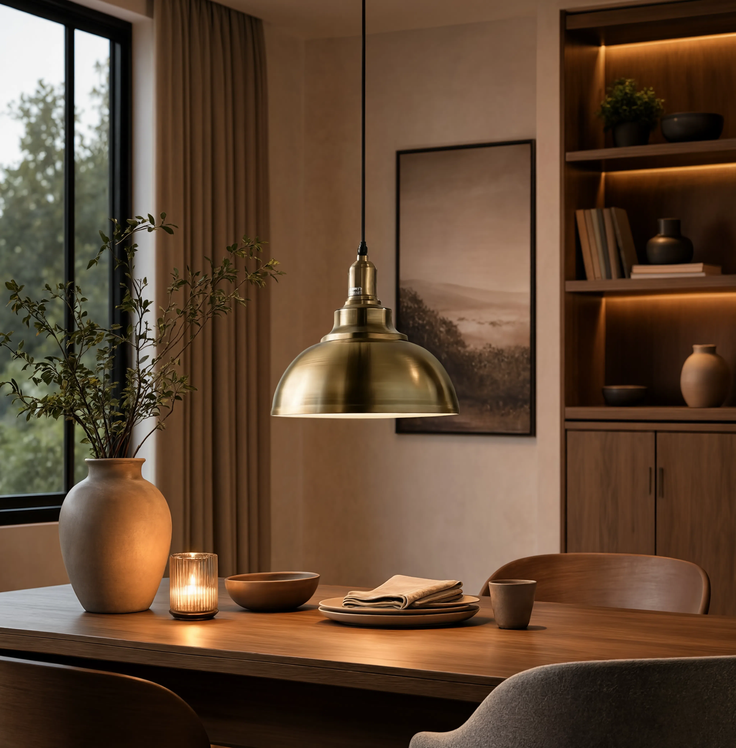 Gold Dome Pendant Light