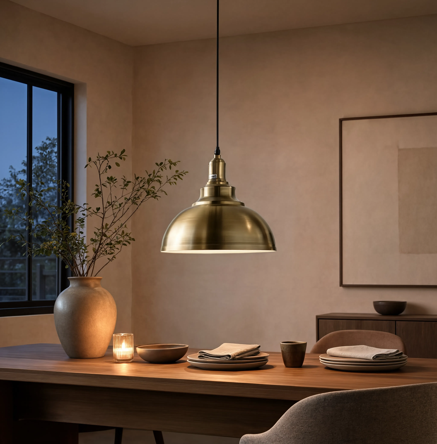 Gold Dome Pendant Light