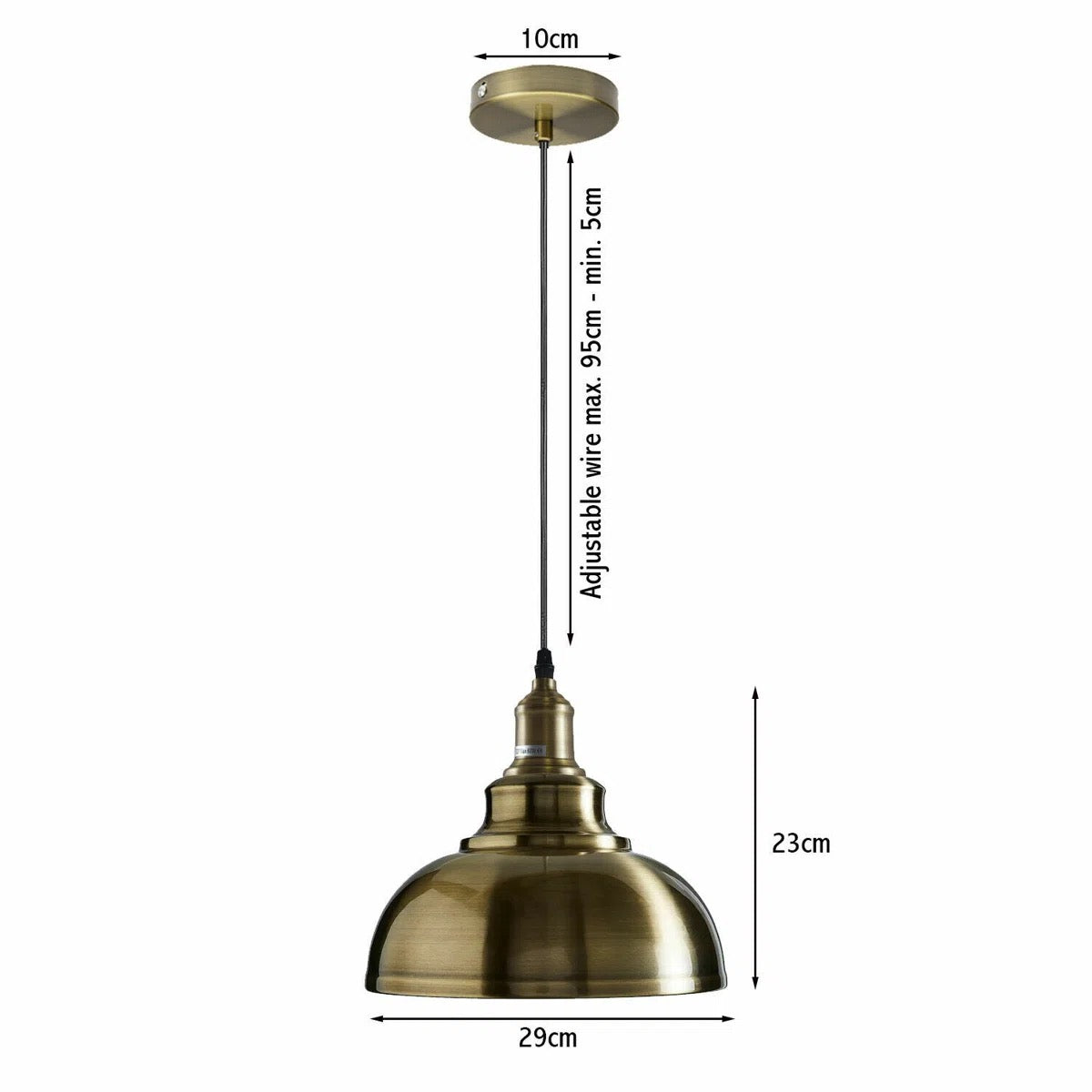 Gold Dome Pendant Light
