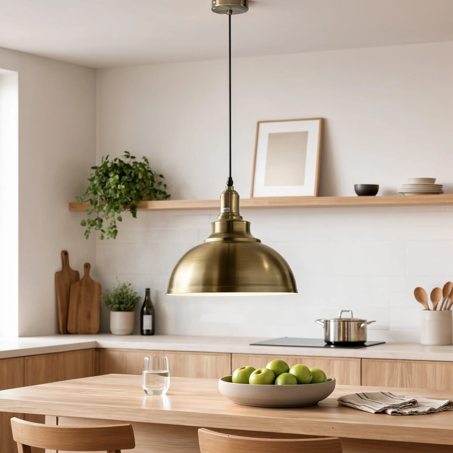Gold Dome Pendant Light