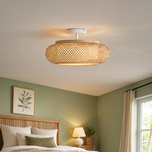 Handwoven Bamboo Rattan Ceiling Light