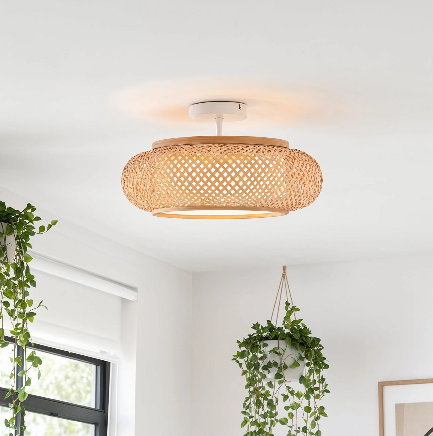 Handwoven Bamboo Rattan Ceiling Light