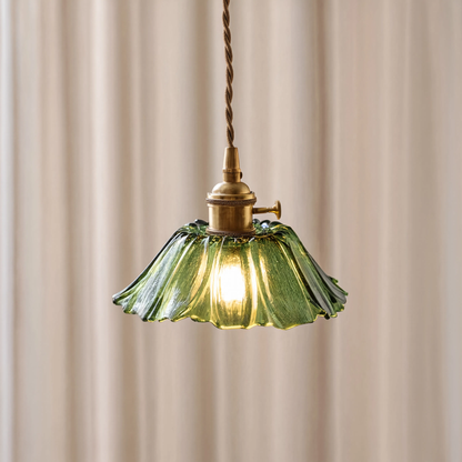Vintage Flower Glass Pendant Light E27 | Lunalight