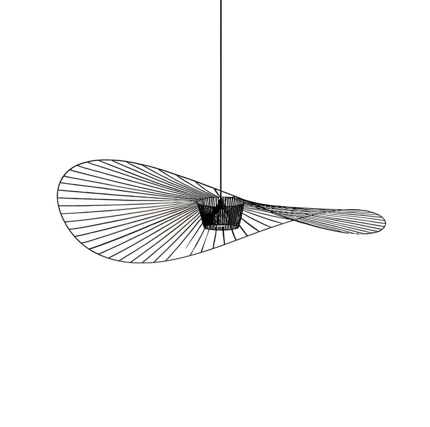 Nordic Straw Hat Fabric Pendant Light E27 Bulb Included | Lunalight