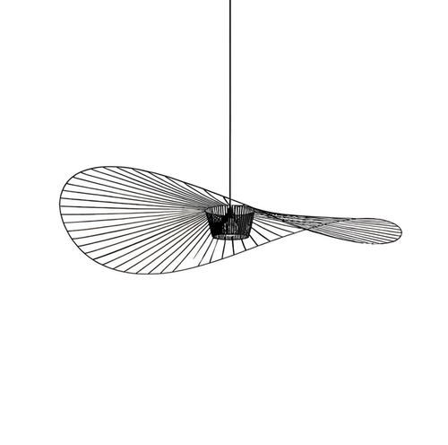 Nordic Straw Hat Fabric Pendant Light E27 Bulb Included | Lunalight
