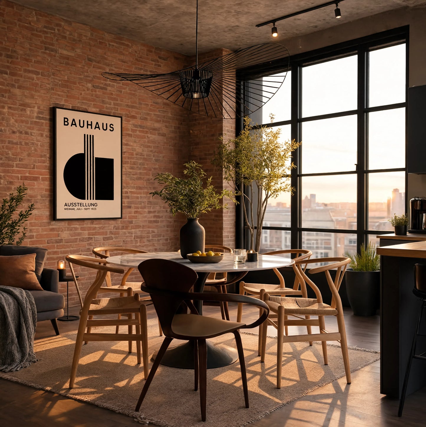 Nordic Straw Hat Fabric Pendant Light E27 Bulb Included | Lunalight