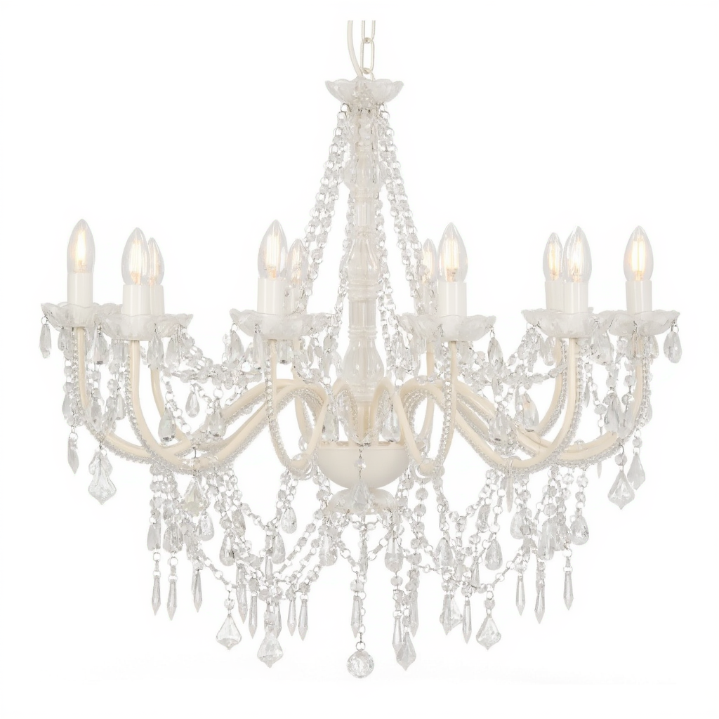 Black Beaded 12 Light Chandelier | Lunalight
