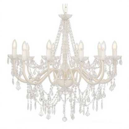 Black Beaded 12 Light Chandelier | Lunalight