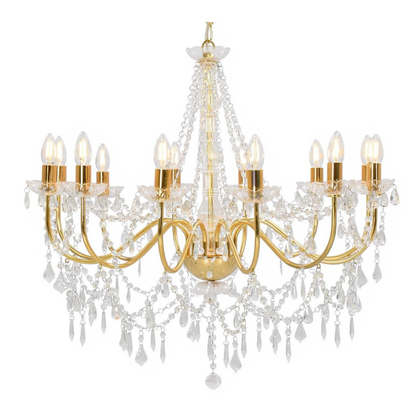 Black Beaded 12 Light Chandelier | Lunalight