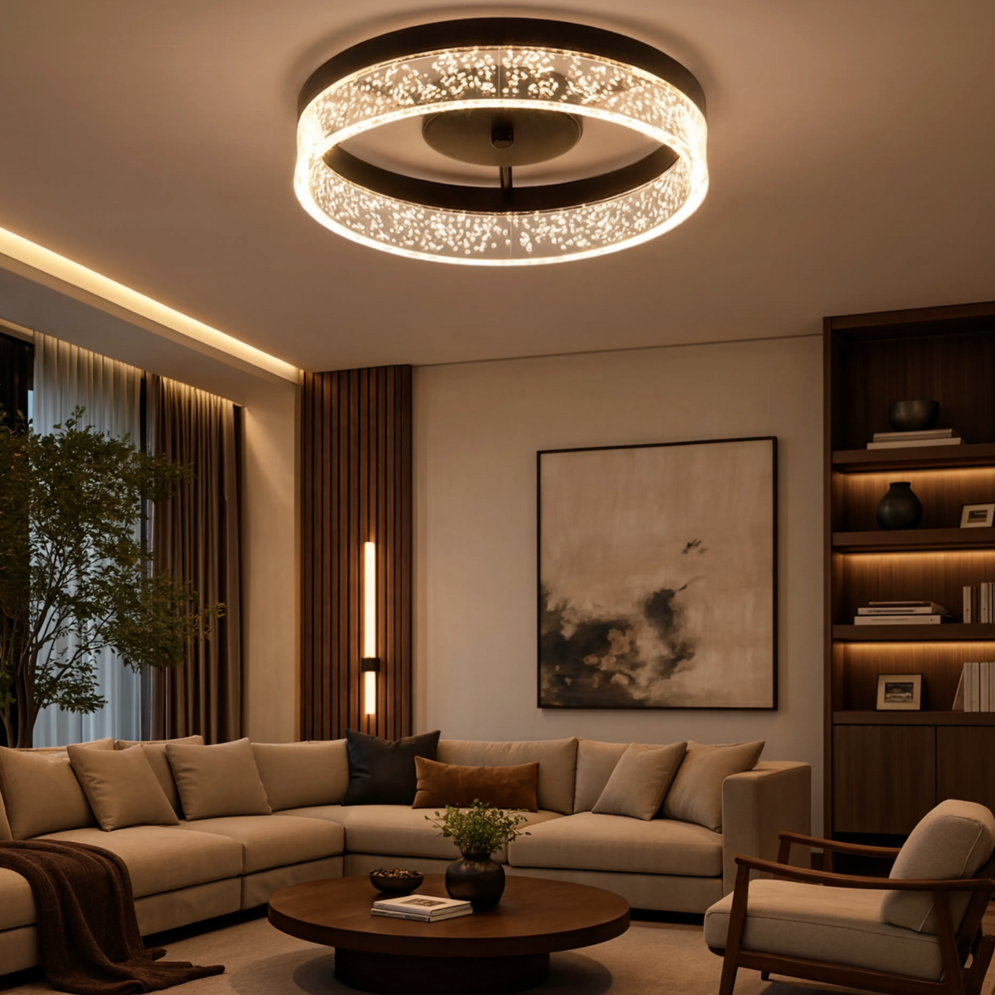 Modern Bubble LED Flush Mount Ceiling Light 30cm Warm White
