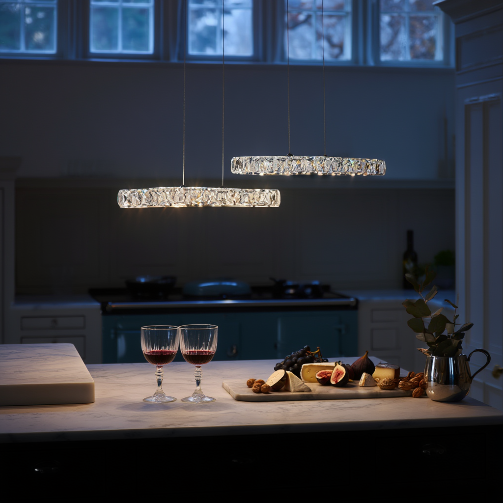 Modern Crystal LED Pendant Light for Dining table