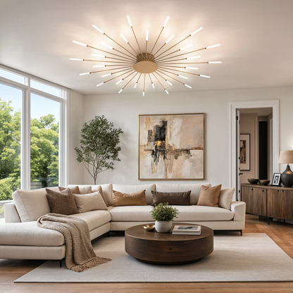 Modern LED Firework Flush Mount Ceiling Light 128cm