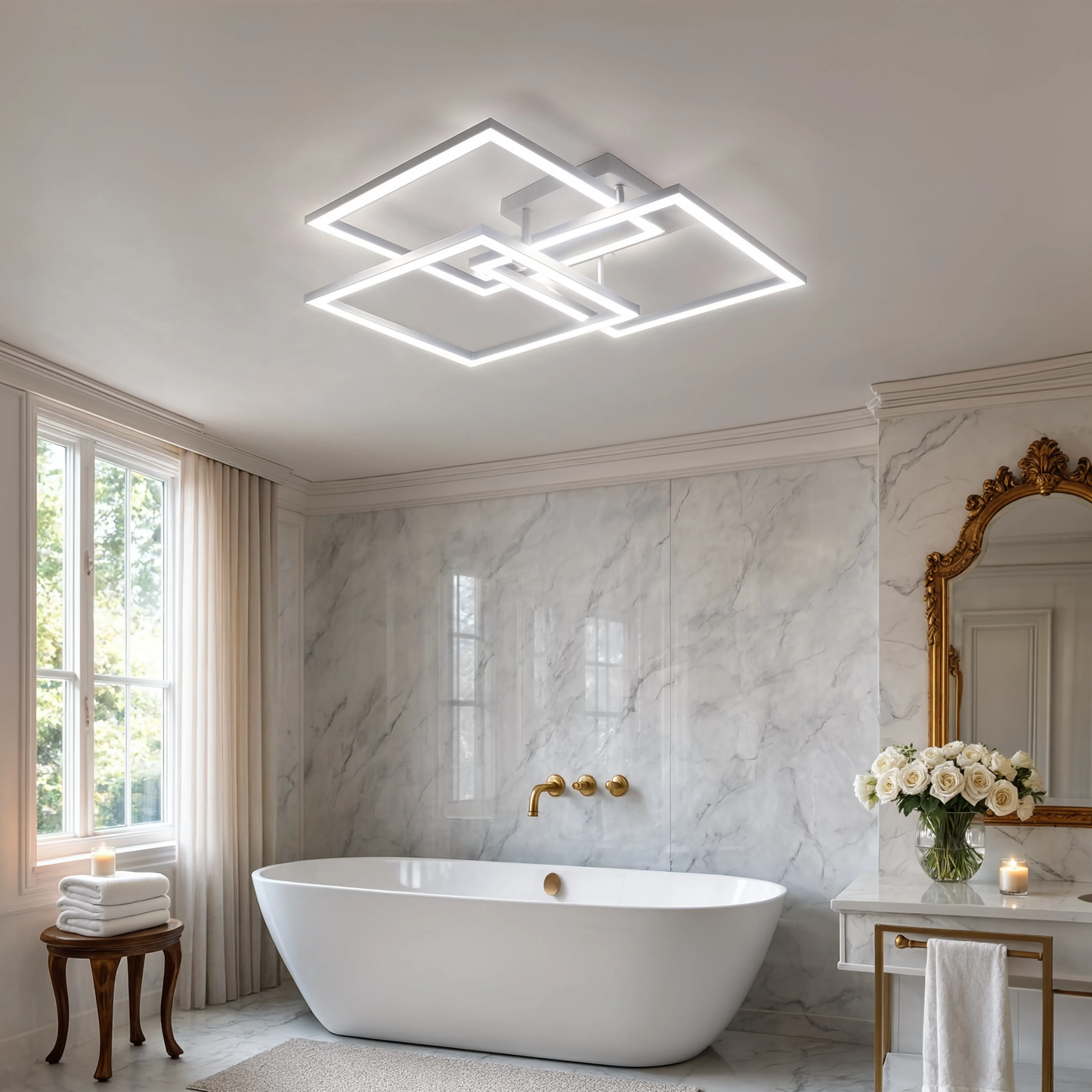 Modern Square LED Ceiling Light Dimmable