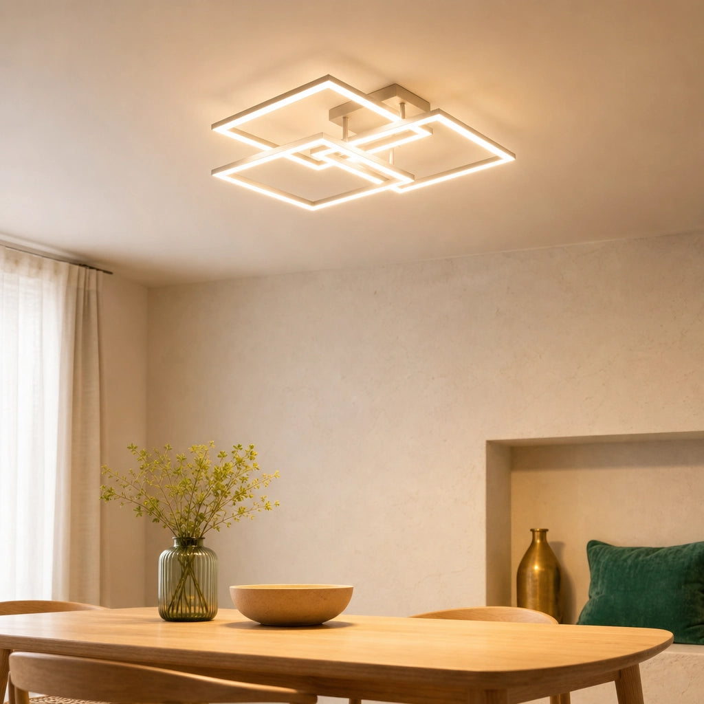 Modern Square LED Ceiling Light Dimmable
