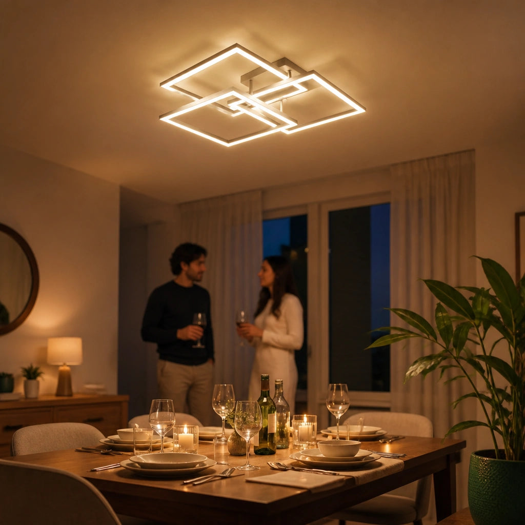 Modern Square LED Ceiling Light Dimmable