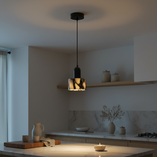 Natural Stone Pendant Light | G4 LED | Touch Switch
