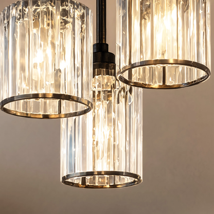 Black Crystal 3 Light Ceiling Light