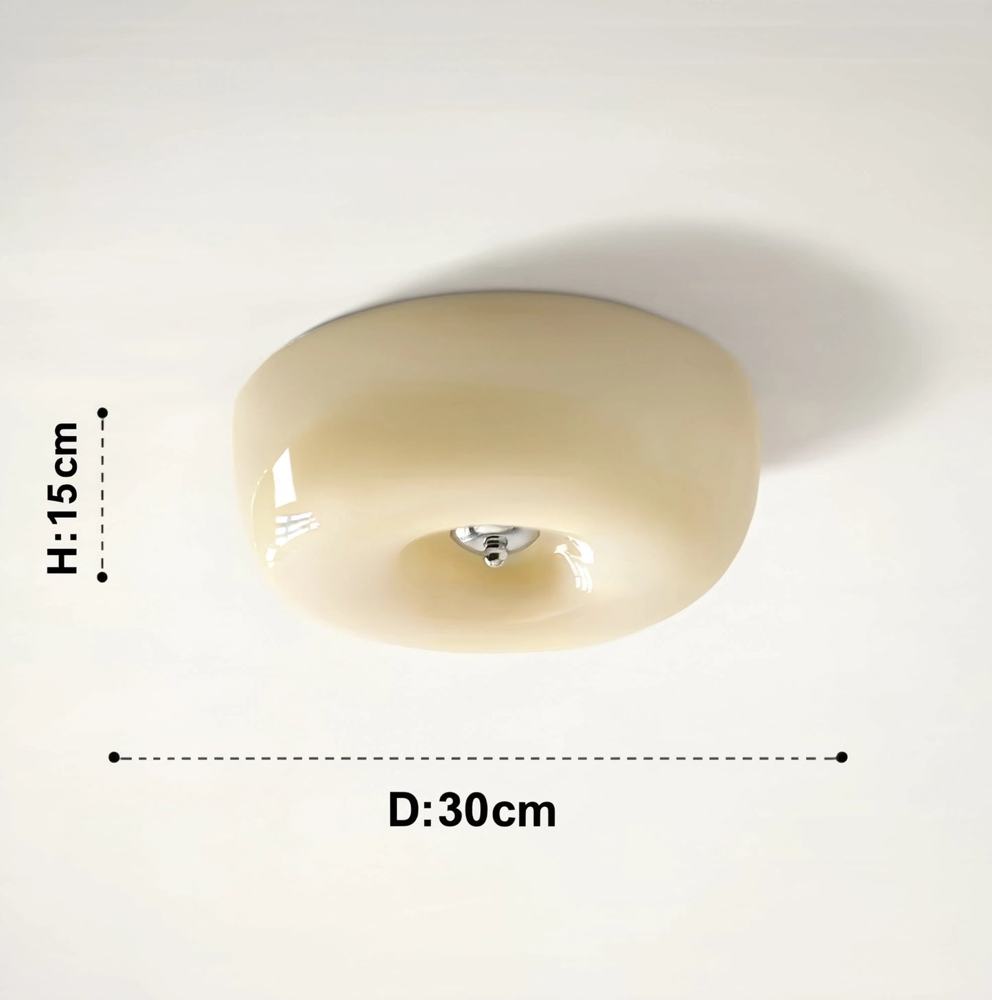 French Retro Round Glass LED Ceiling Light | Lunalight