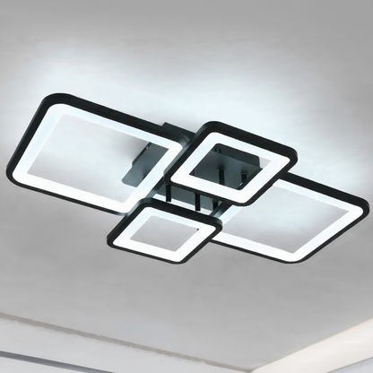 Black Square Frame LED Ceiling Light | Lunalight