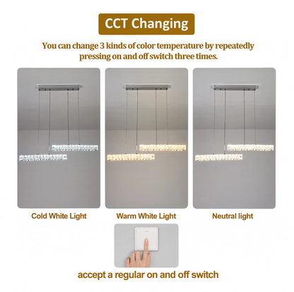 Modern Crystal LED Pendant Light for Dining table