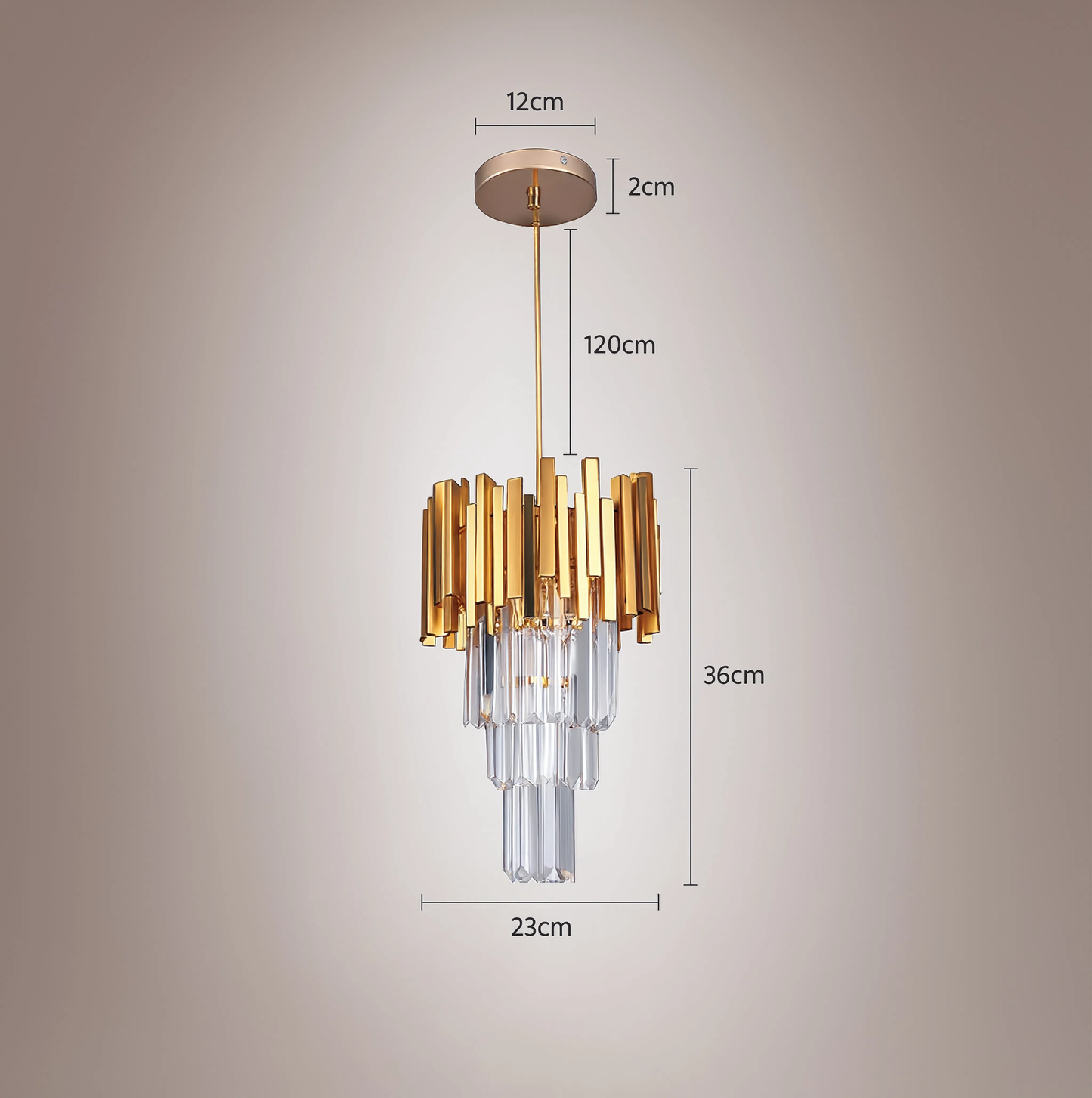 Gold Crystal Pendant Chandelier