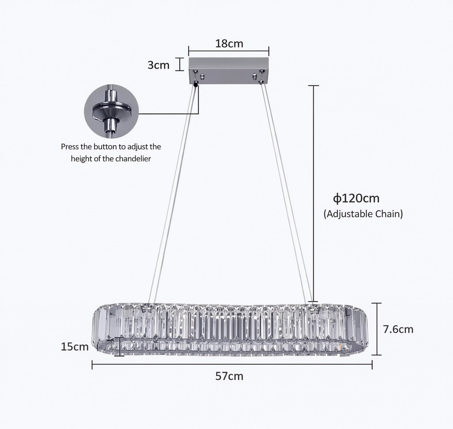 LED Crystal Pendant Light