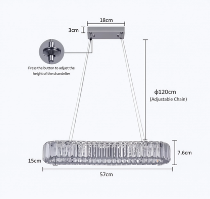 LED Crystal Pendant Light