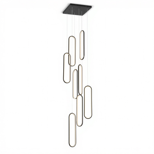 8-Light LED Staircase Chandelier Dimmable | Lunalight