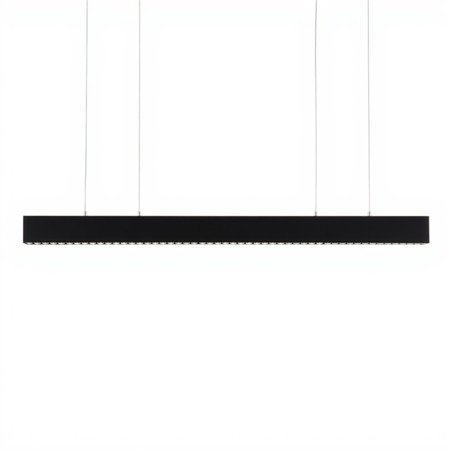 Modern Black LED Linear Pendant Light 120cm | Lunalight